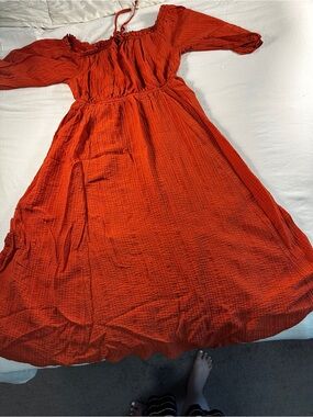 Torrid Women’s Off-Shoulder orange Maxi Dress